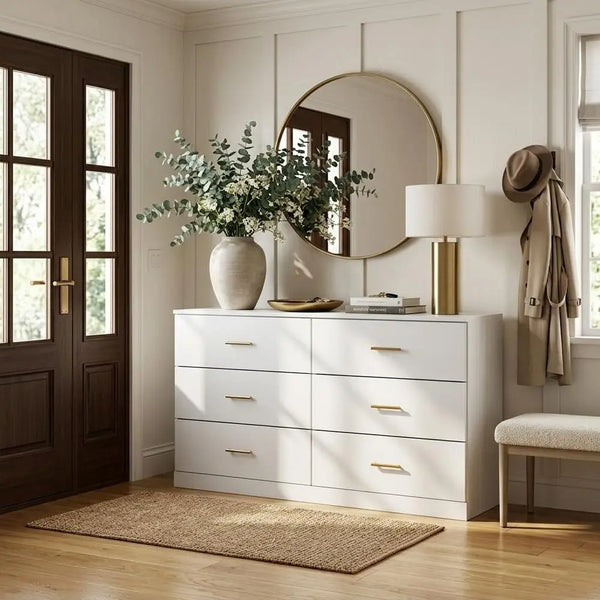 Elegant White Drawer Chest