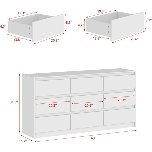Spacious White Dresser with Style