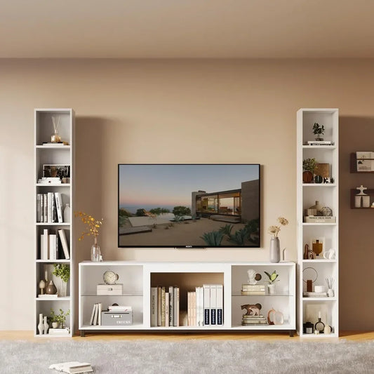 Modern White Corner Bookshelf