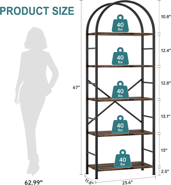 Elegant Arched Bookshelf