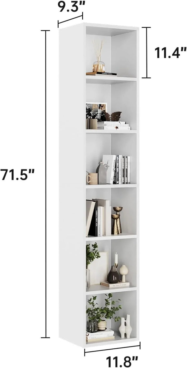 Modern White Corner Bookshelf